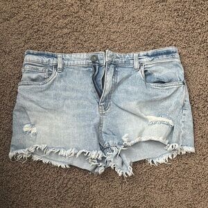Denim Blue Distressed Women's Shorts